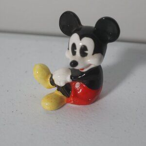 Rare Vintage Walt Disney Japan Mickey Mouse Ceramic Figure 3"